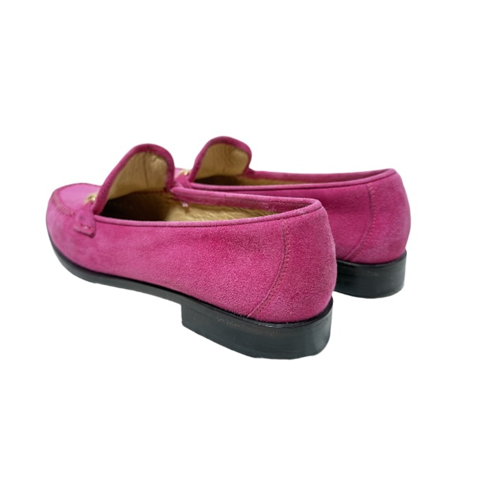 ESCADA | Handsewn Italian Moccasins Loafers Pink Suede Office Career Preppy VTG - Picture 5 of 16